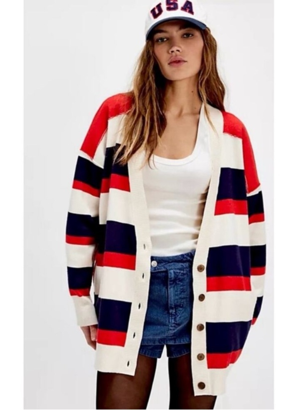 Free People League of Her Own Oversized Cardigan - Size Medium